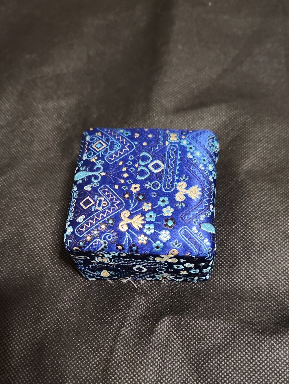 Blue Patterned Jewelry Box